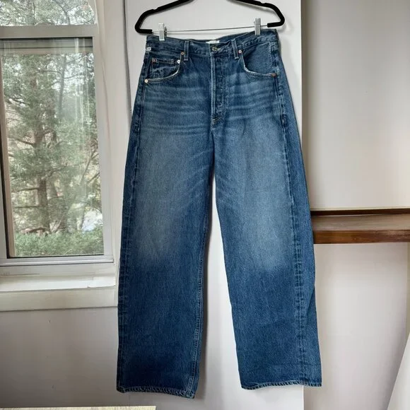 Citizens of Humanity Ayla Baggy Cuffed Crop Wide Leg Jeans Claremont 29 - Picture 5 of 13